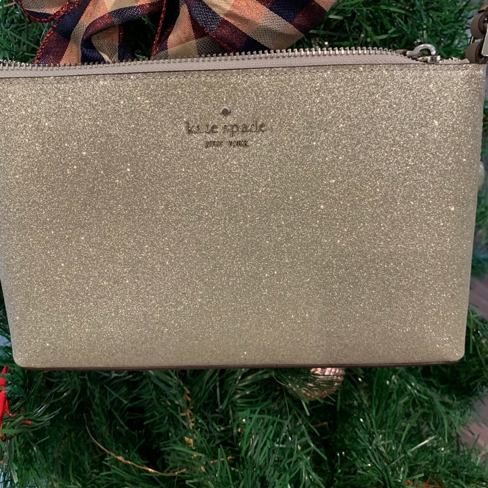 Kate spade sliver glitter shoulder bag . New